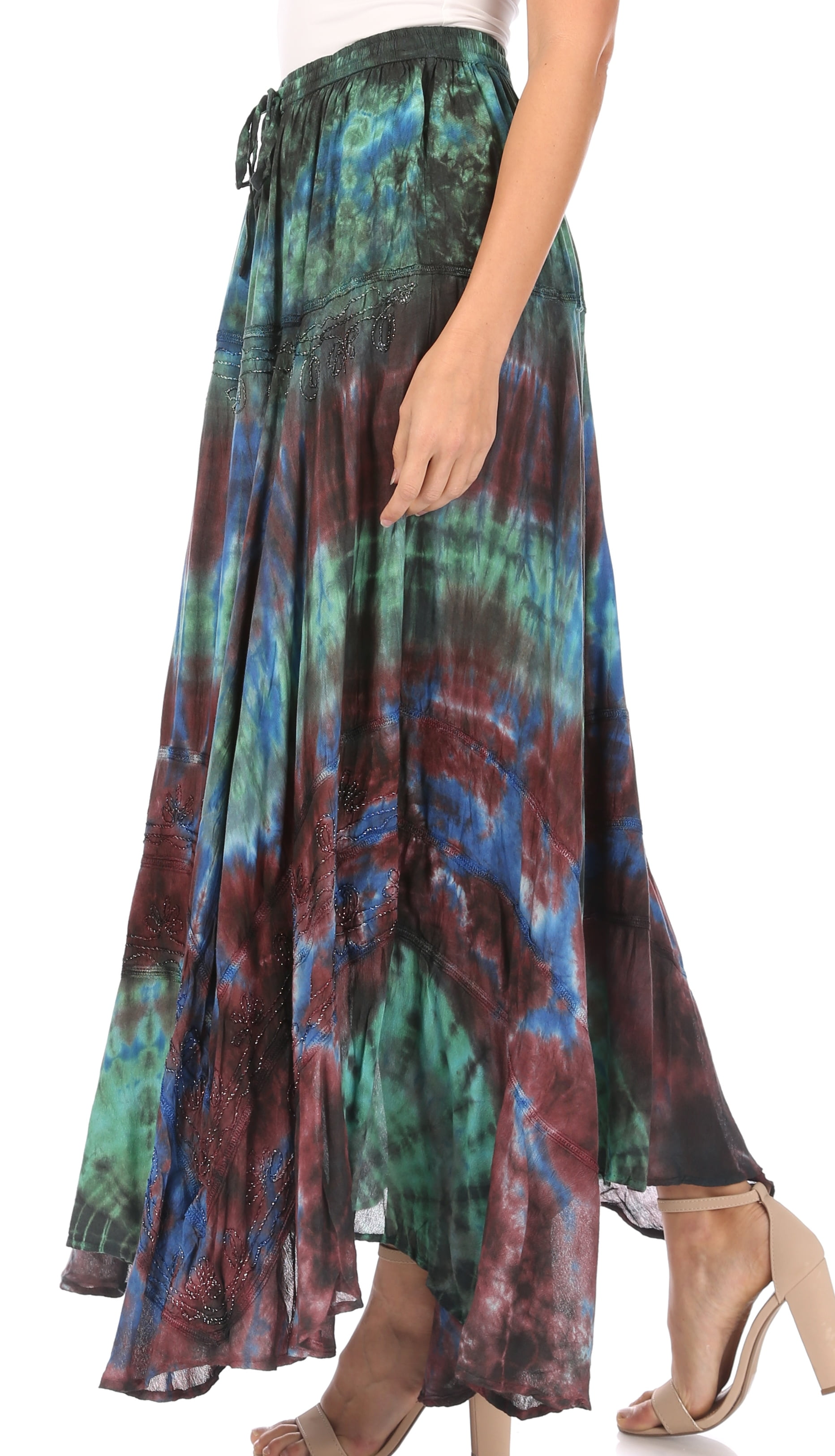 Tie dye cheap hippie skirt