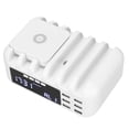 thumbnail image 3 of Cargador multifuncional de 5 puertos USB inalámbrico carga rápida reloj Digital de escritorio cargador de teléfono móvil 110-240V enchufe UK, 3 of 5