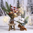 thumbnail image 4 of Jiaroswwei Holiday Fake Tree Branch Berry Flower Christmas Showcase Ornament Desktop Decor, 4 of 8