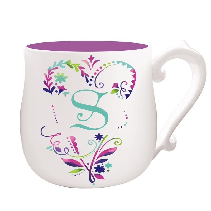 Ceramic Monogram Cup, S