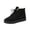 Black, variant on EKVAHL Women's Lace‑Up Winter Ankle Booties, Faux Fur Lined Faux Suede Boots, Warm Platform Walking Boots For Cold Weather Outdoor Wear Brown