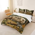 thumbnail image 2 of Catabedysis Retro Brown Camper Bedding,Jungle Animal Moose Duvet Cover Full For Boys,Multicolor,Reversible,3 Pieces,1 Duvet Cover and 2 Pillowcases, 2 of 6