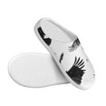 thumbnail image 3 of KLL Monochrome Flying Ravens Pattern Adult Unisex Cozy Slippers,Fuzzy Slip-on Slippers TPR Sole Slippers Comfort Plush Home Footwear for Indoor & Outdoor-11, 3 of 7