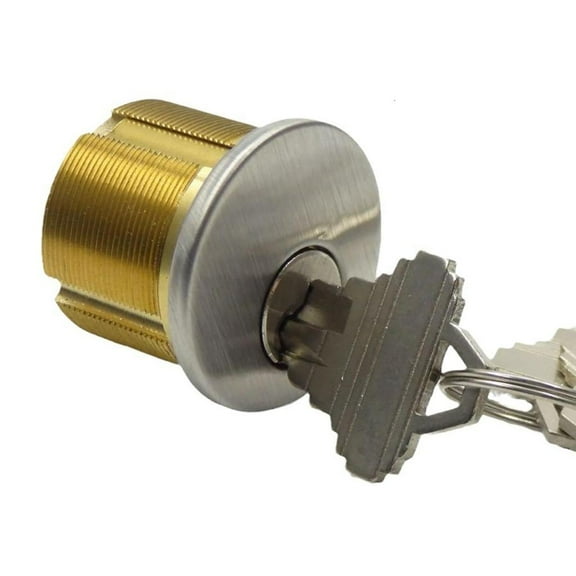 WE-POLUJ High Security Brass Lock 1in Mortise Door Lock Cylinder for Commercial Door