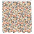 thumbnail image 3 of Ambesonne Boho Shower Curtain, Abstract Feather Wave, 69"Wx84"L, Multicolor, 3 of 3