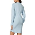 thumbnail image 3 of Lovito Elegant Plain Knot Wrap Delicate Texture/Cool and Comfortable Pencil Dress, 3 of 5