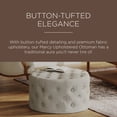 thumbnail image 4 of Maven Lane Marcy Traditional Round Ottoman in Dove Fabric Upholstery, 4 of 6