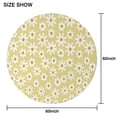 thumbnail image 6 of Beige Daisy Flower White Blooms Pattern Round Tablecloth 60"x60",Wrinkle Wipeable Table Cloth for Kitchen Dining Room Picnic Patio Party, 6 of 6