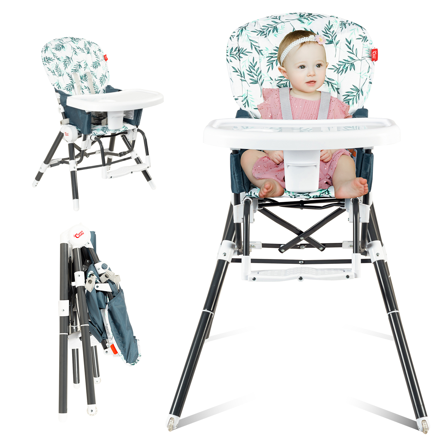 Ceurmt Baby 3 in 1 Convertible Baby High Chair - Walmart.com