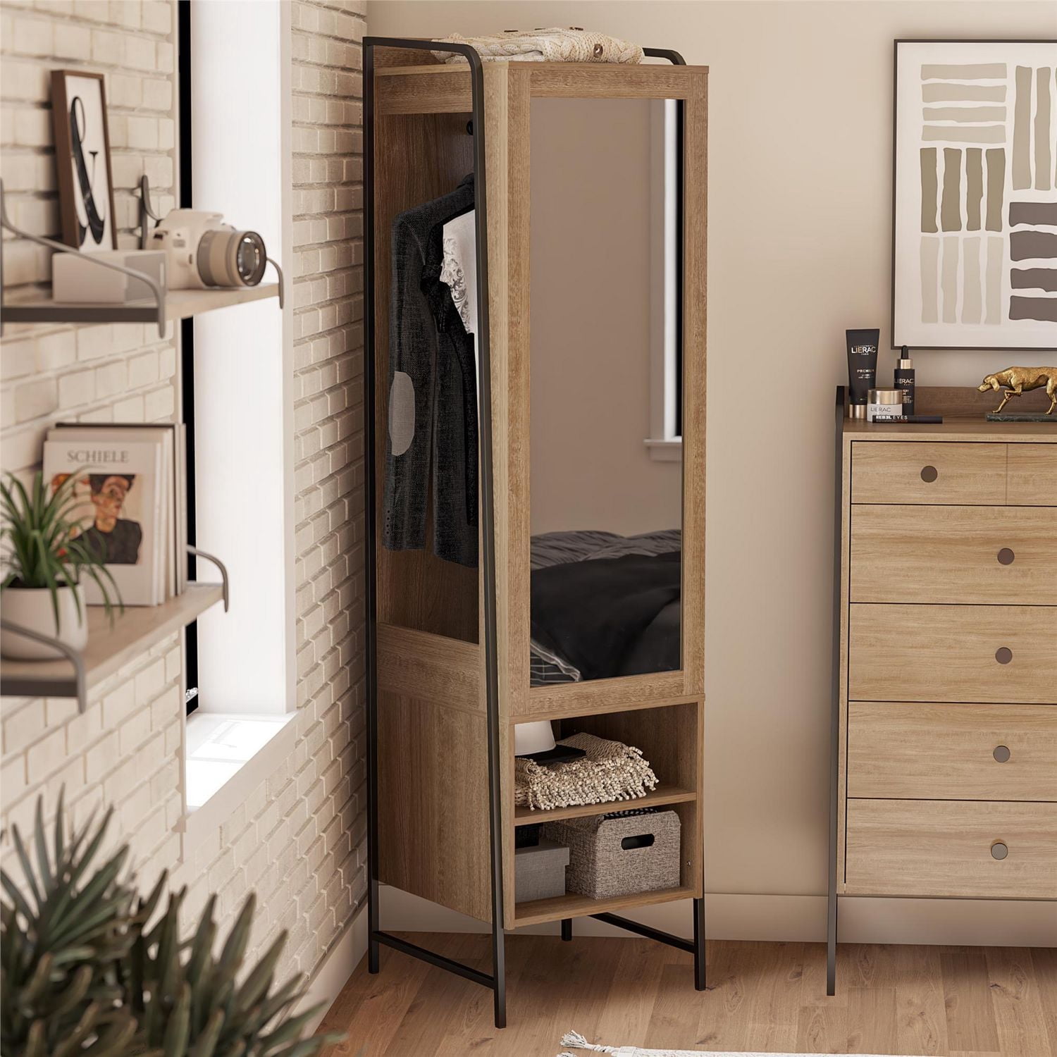 Novogratz Bushwick Wardrobe, Natural
