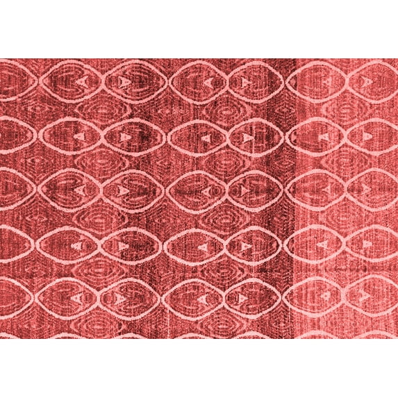 Ahgly Company Indoor Rectangle Abstract Red Modern Area Rugs, 8' x 10'