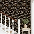 thumbnail image 3 of S4Sassy Animal Print Wallpaper - Removable Walls Covering, 25" x 120" Self-Adhesive Vinyl Wall Paper, Decorative Wallwrap, Easy DIY Walls Covering For Bedroom, Living Room, Living Spaces - Black, 3 of 9