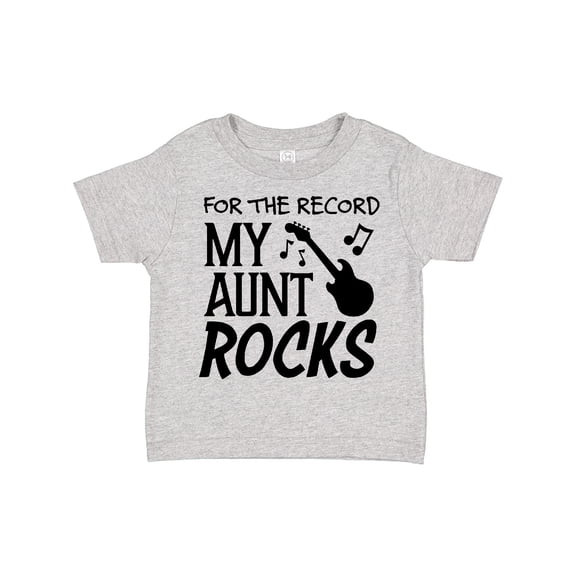 Inktastic For the Record, My Aunt Rocks Boys or Girls Toddler T-Shirt