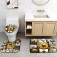 thumbnail image 5 of 4PCS Hunting Shower Curtain Sets with Rugs, Deer Shower Curtain, Waterproof Fabric Shower Curtain, Fall Forest Elk Moose Wildlife Animal Cabin Lodge Country Farmhouse Rustic Bathroom Decor, 5 of 7
