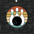 thumbnail image 4 of Inktastic Bowling Pins Ball Bowler Retro Sunset Women's T-Shirt, 4 of 5