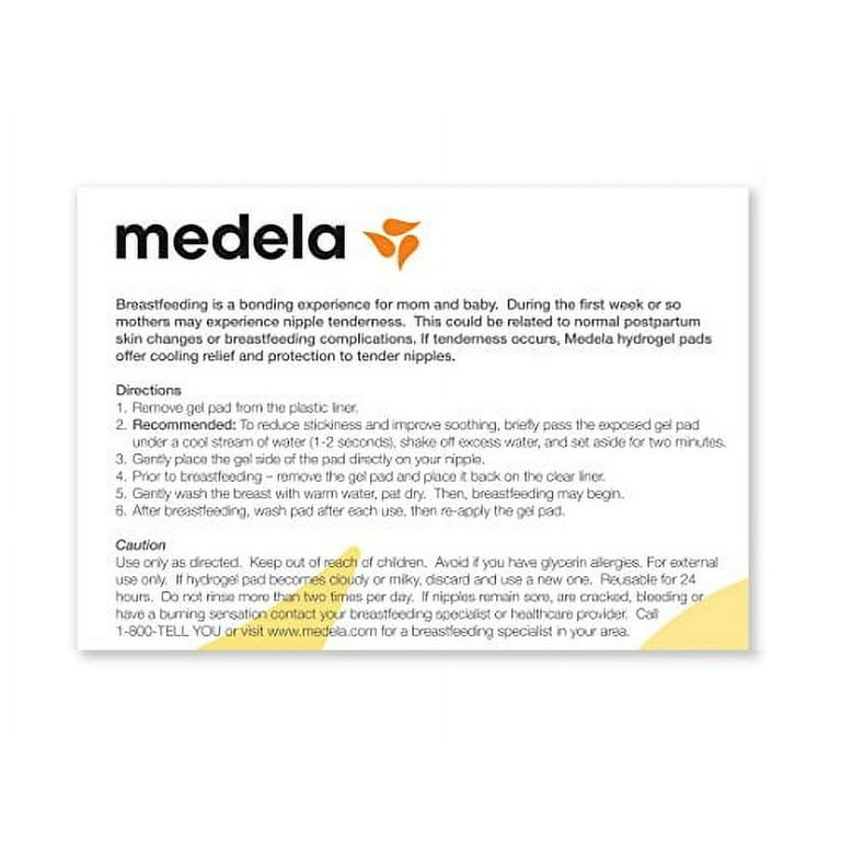 Medela Soothing Gel Pads for Breastfeeding, 4 Count, Tender Care Hydrogel Pads