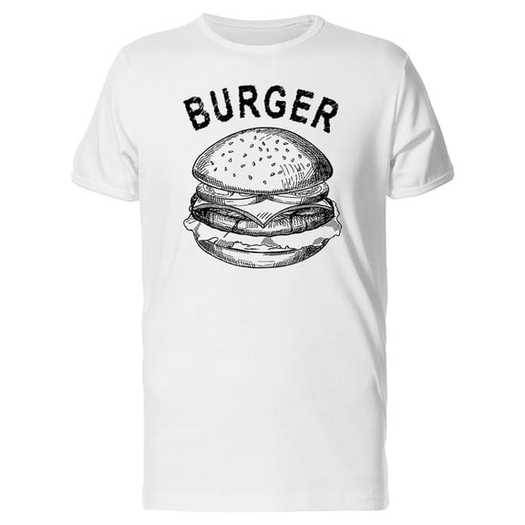 Burger B&W Doodle Tee Men's -Image by Shutterstock