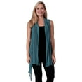 thumbnail image 2 of Le Moda Women’s Sleeveless Sheer Open Stitch Vest Cardigan In 10 Colors, 2 of 10