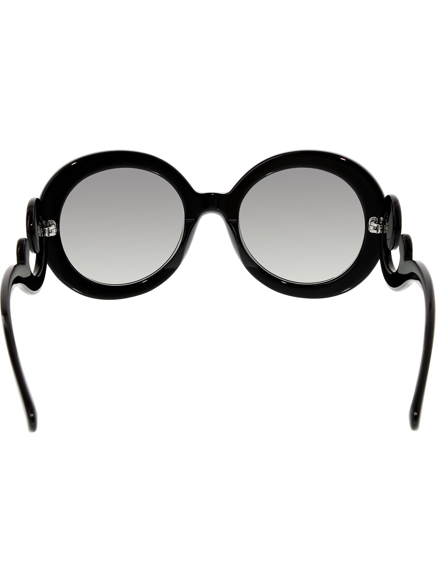 Prada Women's Gradient PR27NS-1AB3M1-55 Black Round Sunglasses 