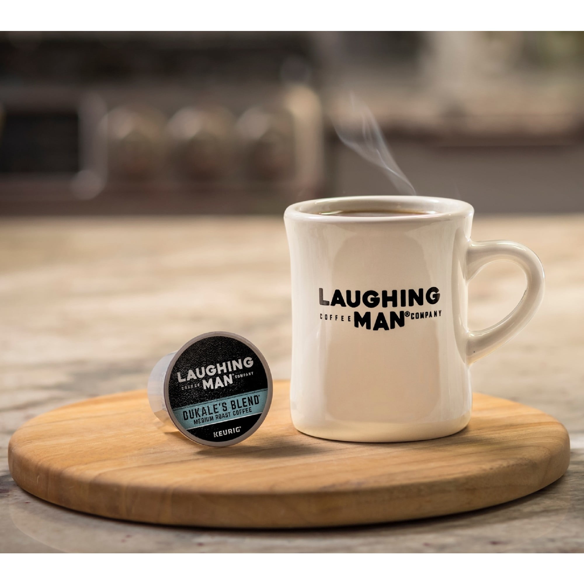 Laughing Man Dukale's Blend Coffee, Keurig K-Cup Pod, Medium Roast, 22ct