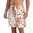 thumbnail image 2 of Kdxio Squirrel And Pattern Mens Casual Shorts - Drawstring Summer Beach Sports Shorts for Men, 2 of 9