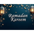thumbnail image 5 of LUUFILx Ramadan Kareem Banner Moon Lanterns Hanging Starry Night Backdrop Islamic Celebration Party Prop Eid Decoration Religious Event Supplies Background, 5 of 9