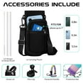 thumbnail image 5 of 32oz Water Bottles with Straw & Spout Lid, Paracord Handle, Strap Carrier Bag & Bottle Boot, Metal Water Bottles Keep Cold-48H Hot-24H, 5 of 8