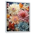 thumbnail image 2 of Designart "Serenity Amidst Colorful Mums" Mums Floater Framed Wall Art Living Room, 2 of 5