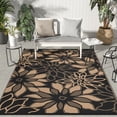 thumbnail image 1 of GENIMO Outdoor Rug Waterproof for Patio Decor, Reversible Plastic Straw Floral Camping Carpet, Large Area Rug Mat for RV, Camper, Deck, Bal, 1 of 7