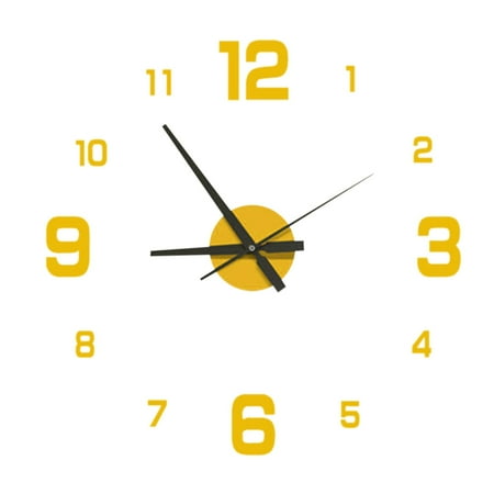 JOGZMZ Large DIY Wall Clock Silent Non Ticking, Frameless Analog Clock Acrylic Modern Style Battery Operated JOGZMZ Large DIY Wall Clock Silent Non Ticking, Frameless Analog Clock Acrylic Modern Style Battery