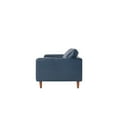 thumbnail image 3 of Crafters and Weavers Cosmic PU Faux Leather & Wood Arm Chair in Blue, 3 of 3