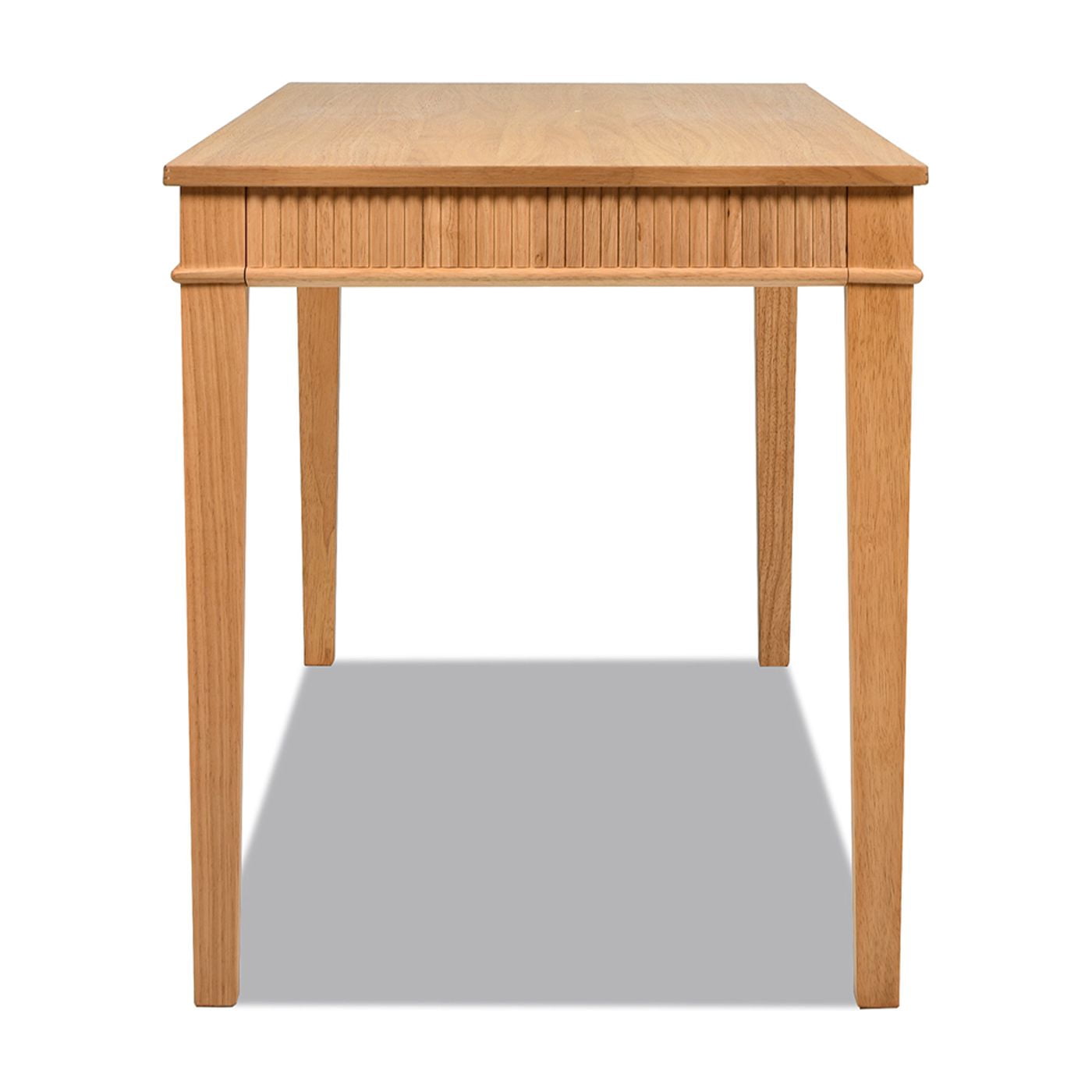 Dumont Modern Farmhouse 1-Drawer Fluted Home Office Writing Desk Natural Blonde