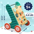 thumbnail image 3 of Andador de madera para bebés de Tiny Stars, andador de empuje para niños pequeños, centro de actividades para bebés, juguetes para caminar para niños de 1 año, andador de actividades de aprendizaje de, 3 of 5