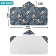 thumbnail image 4 of Yayeee Kids Hooded Towel with Hand Pockets Beach Soft Absorbent Bath Wrap 50 x 23.5 inch, Blue Cartoon Owl Pattern, 4 of 5