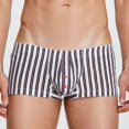 thumbnail image 2 of PEASKJP Mens Athletic Underpants Boxer Briefs Bulge Pouch Ultra Comfy Short Leg Stretch Trunks Breathable,White L, 2 of 5