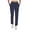 Navy Blue, variant on Womens Business Casual Pants Stretch Travel Pants On Airplane with Zipper Pockets Dressy Slacks Golf Work Office Black M