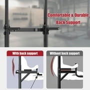 PROHIKER Power Tower Dip Station, Pull Up Bar Stand Power Rack with Backrest, Height Adjustable Strength Training Equipment for Fitness Home Workout, Black