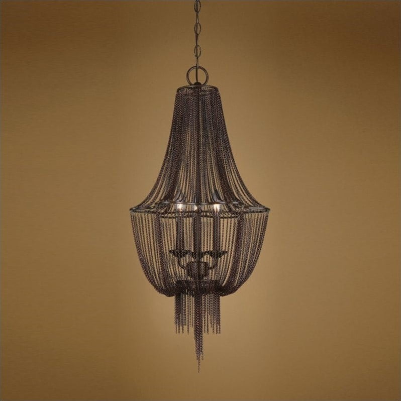 Uttermost Lezzeno 3 Dd Jewelry Chain Chandelier In Dark Bronze Canada Dd Jewelry Chain Chandelier, Black Metal Chain Chandelier