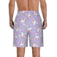 thumbnail image 3 of KLL Swan With Stars Men's Casual Summer Beach Shorts Hawaiian Shorts with Pockets-Large, 3 of 5