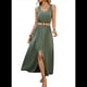 thumbnail image 1 of Vestidos de Verano para Mujer 2025, Sin Mangas, Abotonados, Cintura Baja, Informales, Corte A, Vestido Midi, Vestido de Verano, Verde , Talla S, 1 of 10