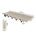 thumbnail image 6 of Outdoor Folding Camping Cot Bed with Storage Bag Supports 150kg Lightweight Easy Setup Portable Compact Hiking Climbing Collapsible Tent Sleeping Cot, 6 of 7