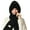 Black, variant on Winter Warm Knitted Snood Hat for Women Fleece Lined Hooded Scarf Ear Protection Windproof Beanie Cap for Cold Weather