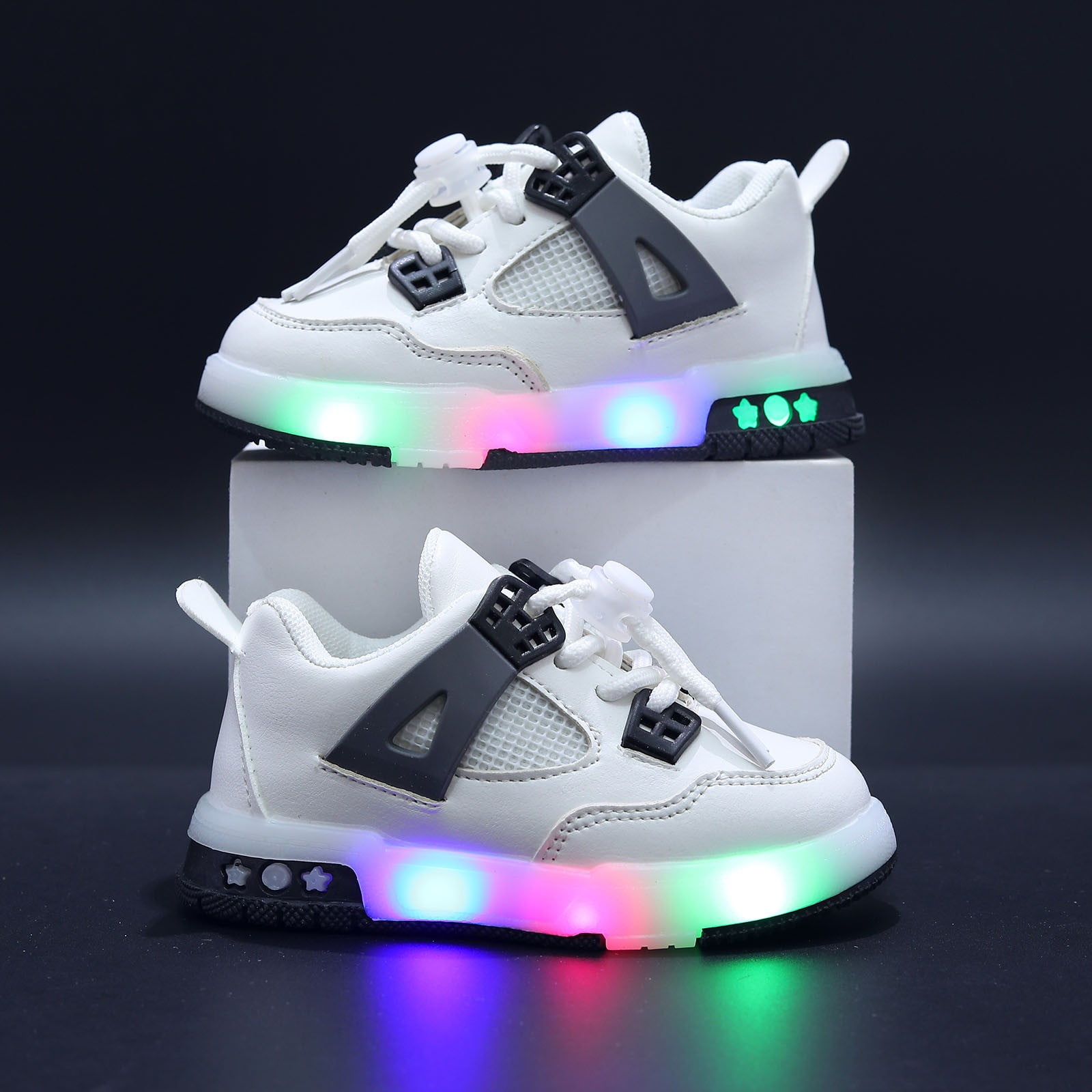 Baby Girl Shoes Led Light Up Shoes Walking Shoes Casual Shoes Kids Sneakers,Size 3 Years-3.5 Years
