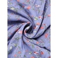 thumbnail image 5 of DARING DIVA Stylish Midi Smocked Floral Dress  XS Dark Blue Purple, 5 of 6