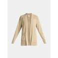 thumbnail image 4 of Time and Tru Women's and Women's Plus Open Front Cardigan Sweater, Sizes XS-4X, 4 of 5