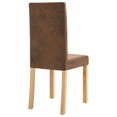 thumbnail image 3 of vidaXL Chaises de Salle à Manger 4 Pcs Cuir Suédé Synthétique Marron, 3 of 5