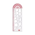 thumbnail image 3 of Multifunctional Geometric Ruler, Drafting Drawings Stencils Ruler, Mathematics Learning Geometry Ruler, Multiple Shapes Drawings Template Ruler Clear, 3 of 10