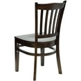 thumbnail image 5 of Flash Furniture 2 Pack HERCULES Series Vertical Slat Back Walnut Wood Restaurant Chair, 5 of 8
