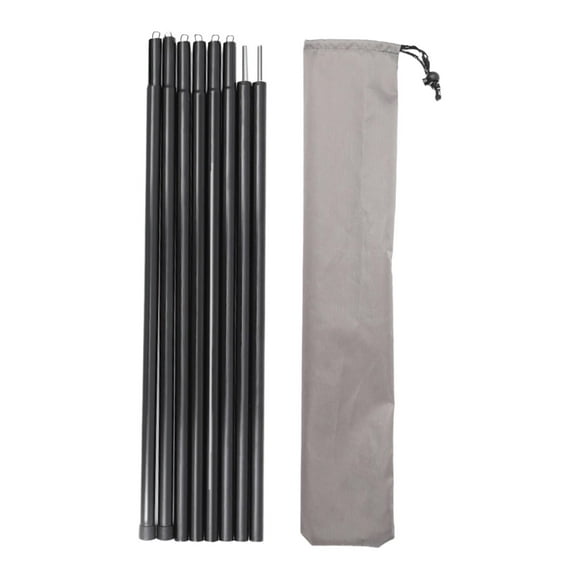 Tarp Poles Adjustable Tent Poles for Tarps, Thickened Heavy Duty for Outdoor Black