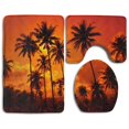 thumbnail image 1 of ABPHQTO Coco al atardecer Juego de alfombras de baño de 3 piezas Alfombra de baño Alfombra de contorno y tapa de inodoro ABPHQTO Cont-CHAPPLE-13416, 1 of 2